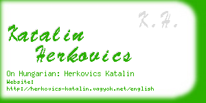 katalin herkovics business card